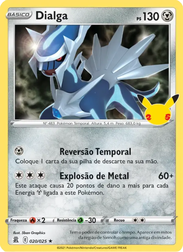 Dialga — Celebrações 20 Portuguese Pokémon card