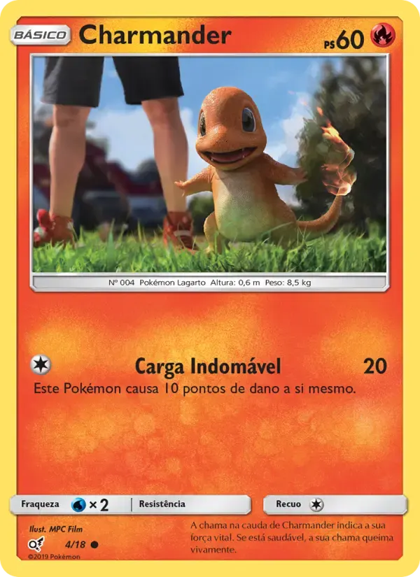 Charmander — Detetive Pikachu 4 Portuguese Pokémon card