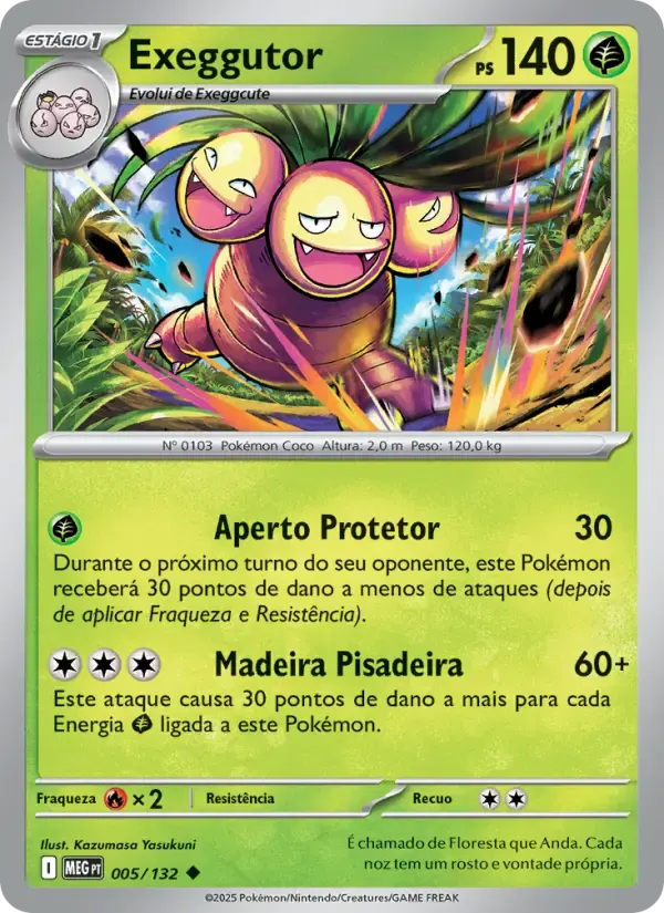 Exeggutor — Megaevolução 5 Portuguese Pokémon card