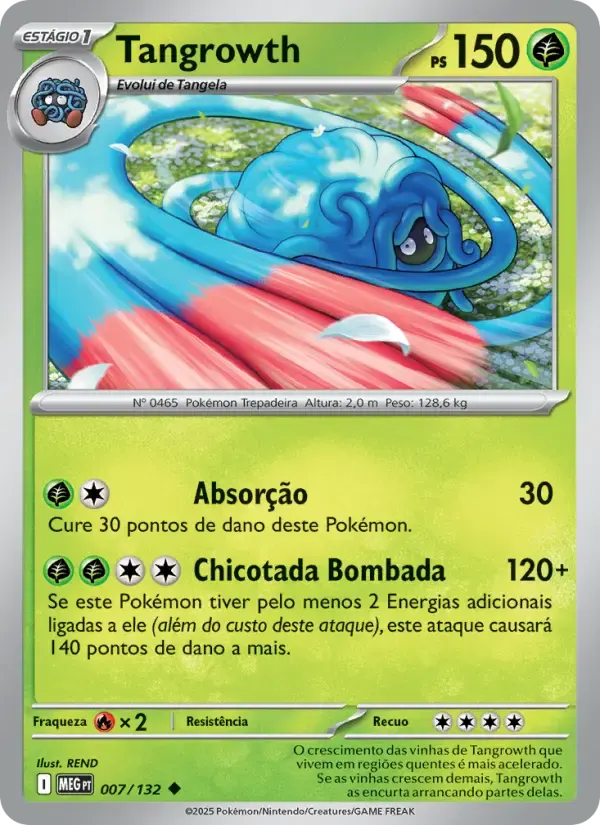 Tangrowth — Megaevolução 7 Portuguese Pokémon card