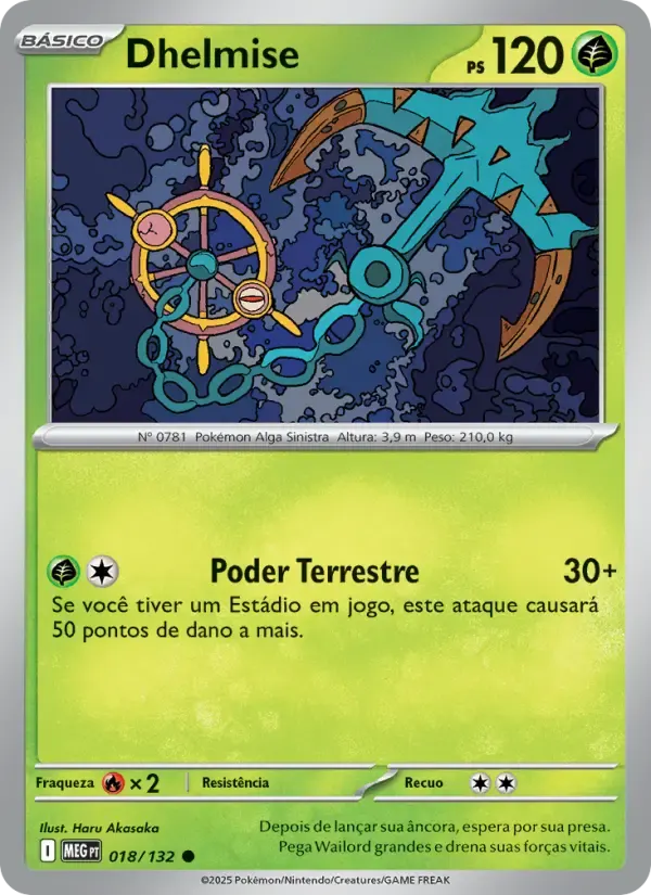 Dhelmise — Megaevolução 18 Portuguese Pokémon card