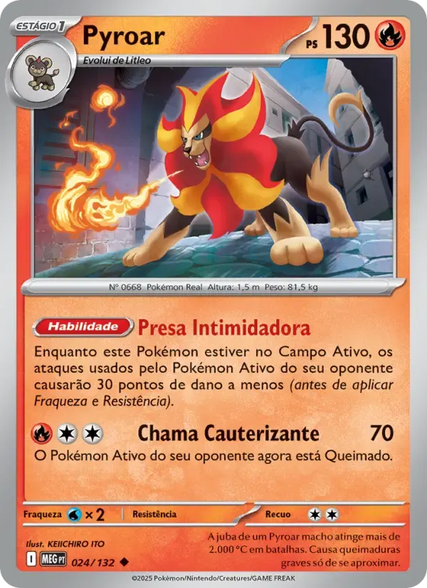 Pyroar — Megaevolução 24 Portuguese Pokémon card