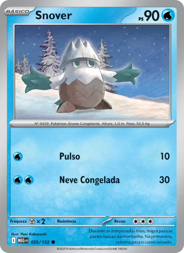 Snover — Megaevolução 35 Portuguese Pokémon card