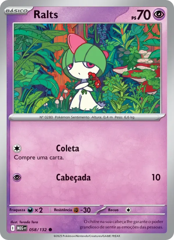 Ralts — Megaevolução 58 Portuguese Pokémon card
