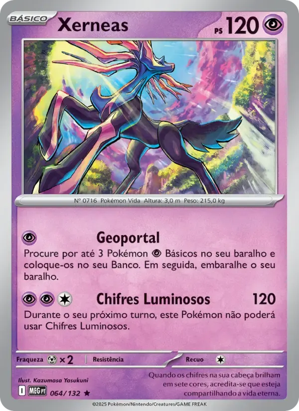 Xerneas — Megaevolução 64 Portuguese Pokémon card