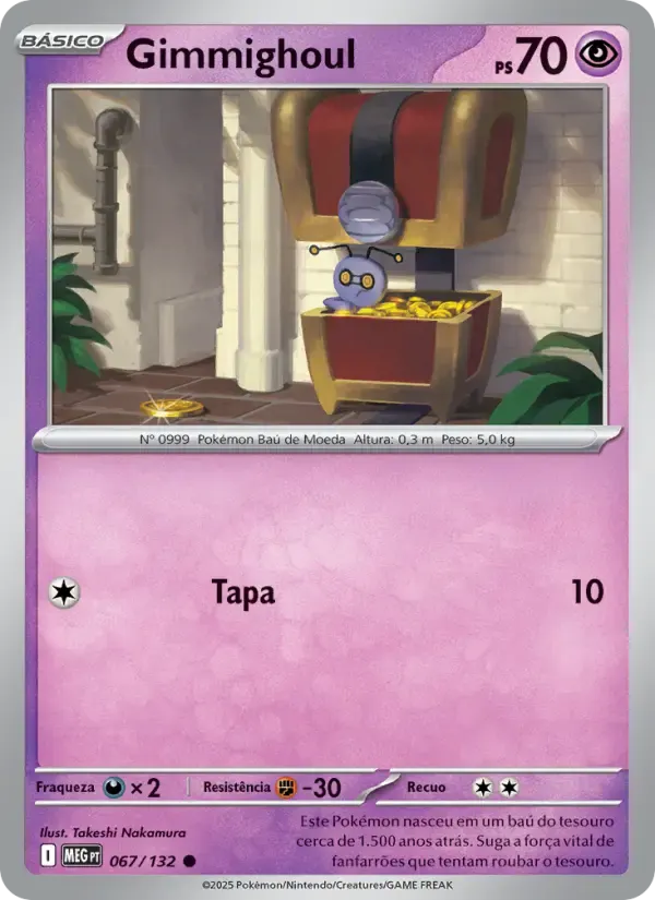 Gimmighoul — Megaevolução 67 Portuguese Pokémon card