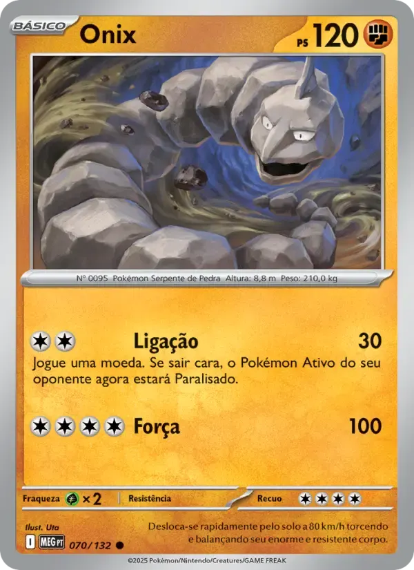 Onix — Megaevolução 70 Portuguese Pokémon card