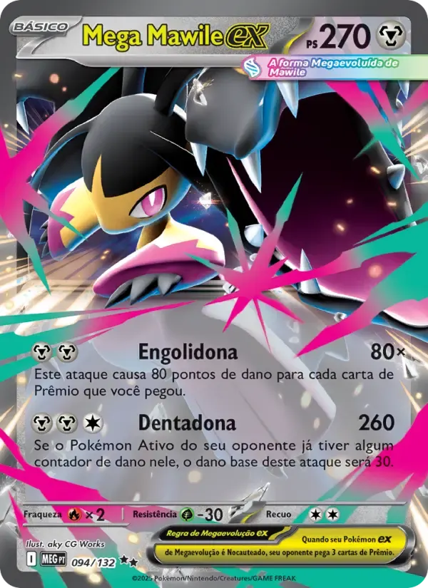 Mega Mawile ex — Megaevolução 94 Portuguese Pokémon card