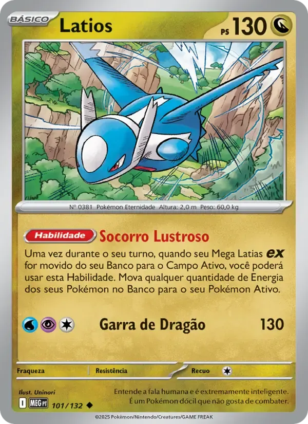 Latios — Megaevolução 101 Portuguese Pokémon card