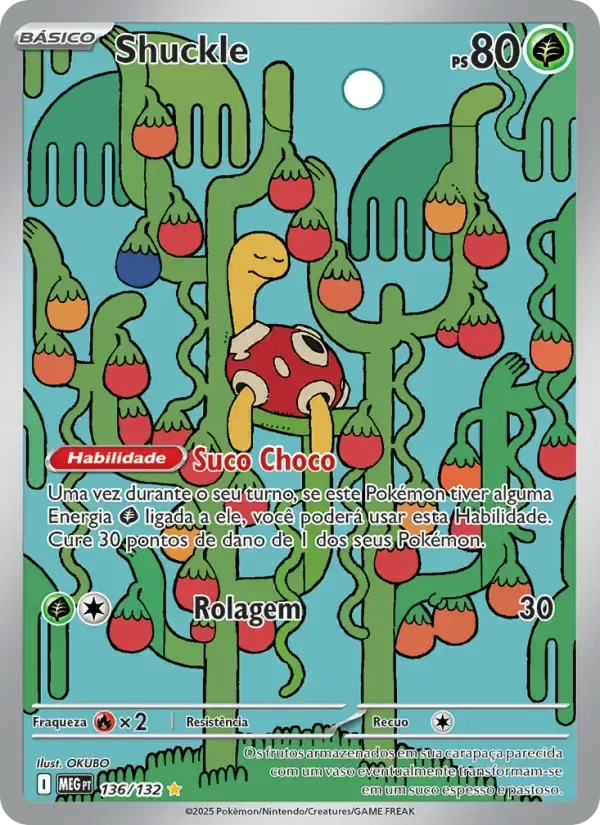 Shuckle — Megaevolução 136 Portuguese Pokémon card