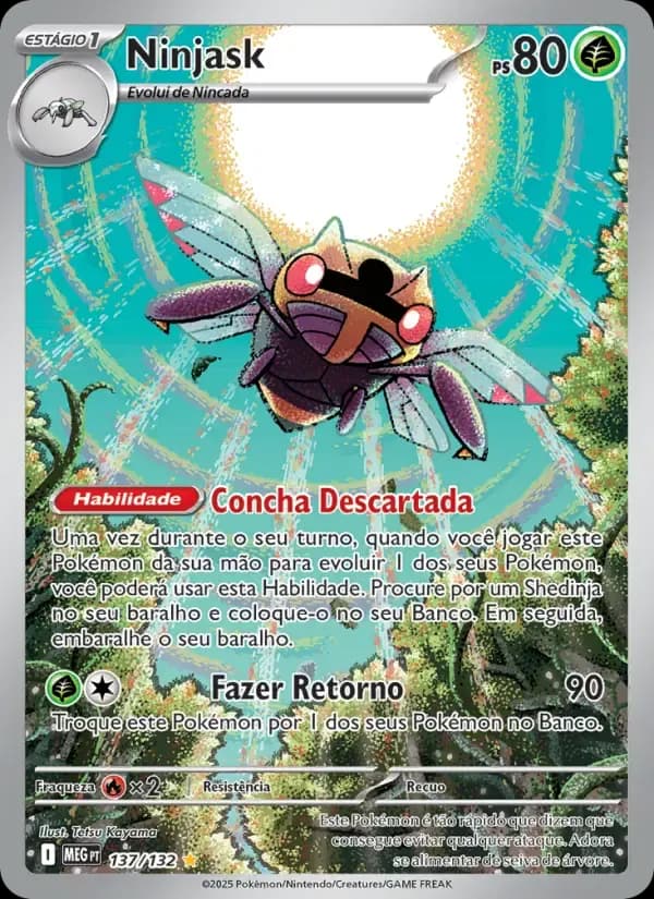 Ninjask — Megaevolução 137 Portuguese Pokémon card