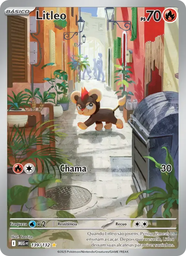 Litleo — Megaevolução 139 Portuguese Pokémon card