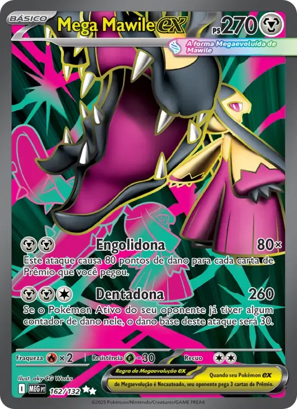 Mega Mawile ex — Megaevolução 162 Portuguese Pokémon card