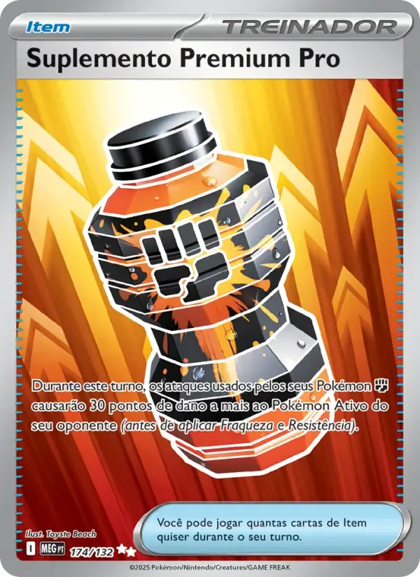 Suplemento Premium Pro — Megaevolução 174 Portuguese Pokémon card