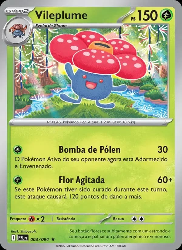 Vileplume — Fogo Fantasmagórico 3 Portuguese Pokémon card