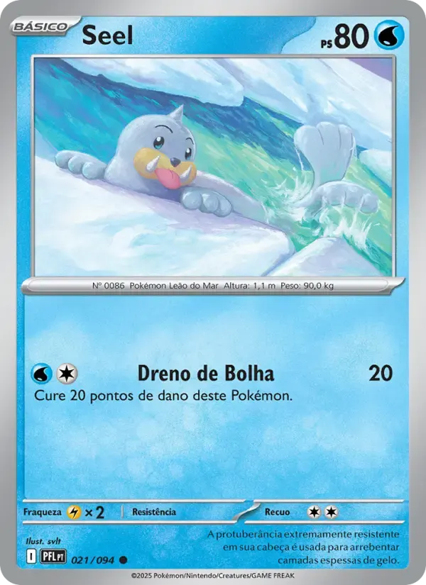Seel — Fogo Fantasmagórico 21 Portuguese Pokémon card