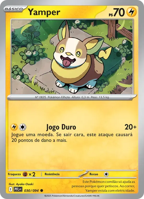 Yamper — Fogo Fantasmagórico 30 Portuguese Pokémon card