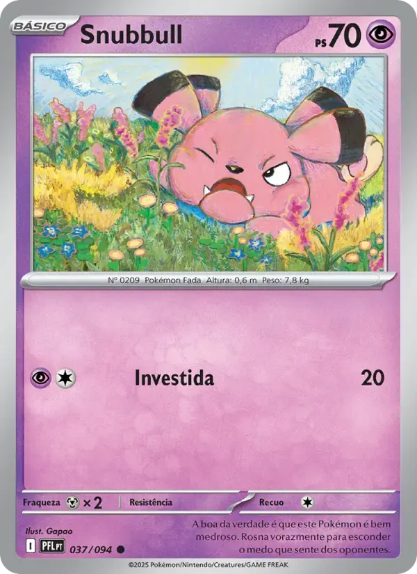 Snubbull — Fogo Fantasmagórico 37 Portuguese Pokémon card