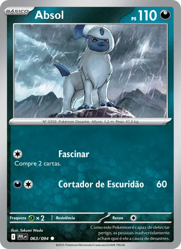 Absol — Fogo Fantasmagórico 63 Portuguese Pokémon card