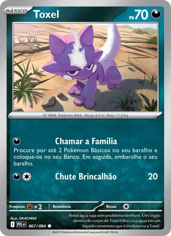 Toxel — Fogo Fantasmagórico 67 Portuguese Pokémon card