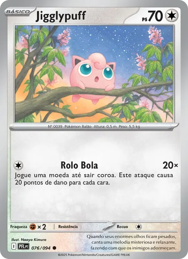 Jigglypuff — Fogo Fantasmagórico 76 Portuguese Pokémon card