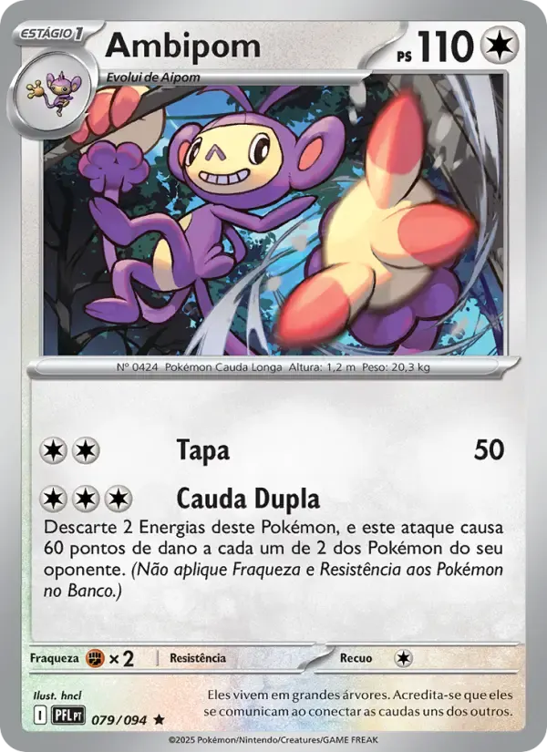 Ambipom — Fogo Fantasmagórico 79 Portuguese Pokémon card