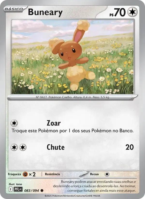 Buneary — Fogo Fantasmagórico 83 Portuguese Pokémon card