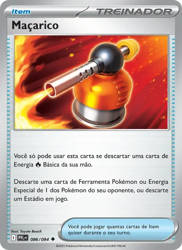 Maçarico — Fogo Fantasmagórico 86 Portuguese Pokémon card