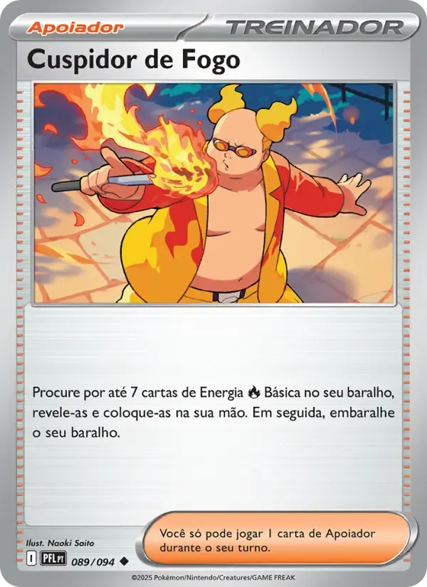 Cuspidor de Fogo — Fogo Fantasmagórico 89 Portuguese Pokémon card