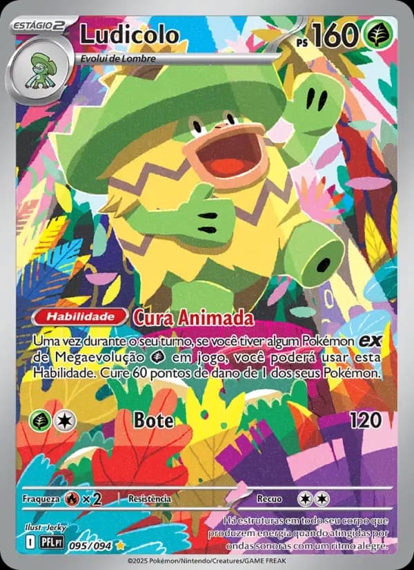 Ludicolo — Fogo Fantasmagórico 95 Portuguese Pokémon card