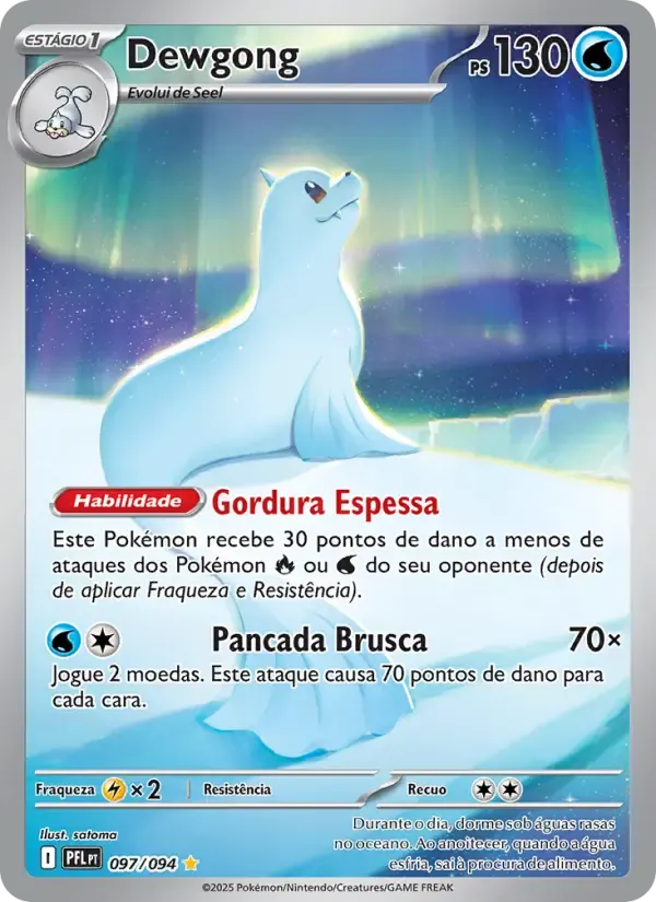 Dewgong — Fogo Fantasmagórico 97 Portuguese Pokémon card