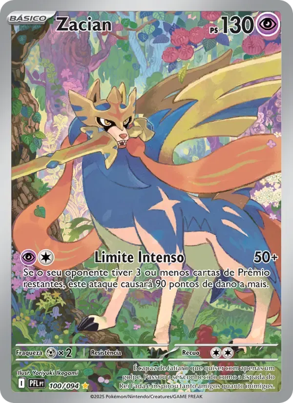 Zacian — Fogo Fantasmagórico 100 Portuguese Pokémon card