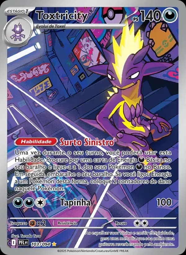 Toxtricity — Fogo Fantasmagórico 103 Portuguese Pokémon card