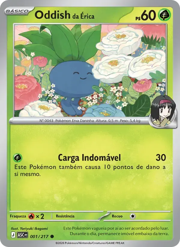 Oddish da Érica — Heróis Excelsos 1 Portuguese Pokémon card