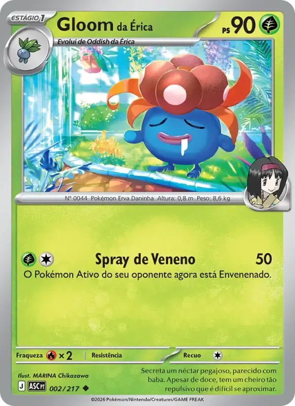 Gloom da Érica — Heróis Excelsos 2 Portuguese Pokémon card
