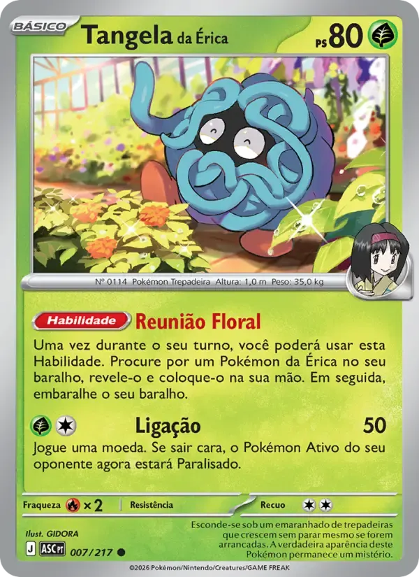 Tangela da Érica — Heróis Excelsos 7 Portuguese Pokémon card