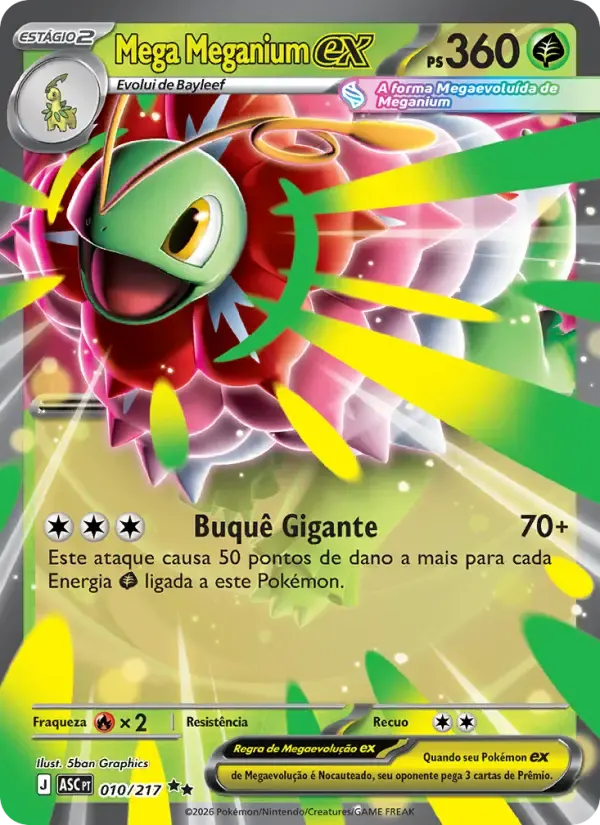 Mega Meganium ex — Heróis Excelsos 10 Portuguese Pokémon card