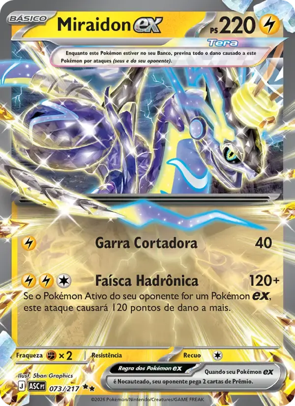 Miraidon ex — Heróis Excelsos 73 Portuguese Pokémon card