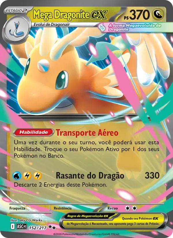 Mega Dragonite ex — Heróis Excelsos 152 Portuguese Pokémon card