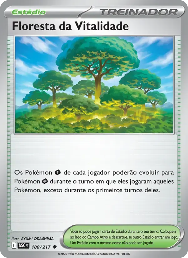 Floresta da Vitalidade — Heróis Excelsos 188 Portuguese Pokémon card