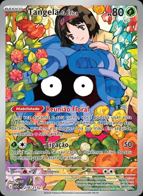 Tangela da Érica — Heróis Excelsos 218 Portuguese Pokémon card