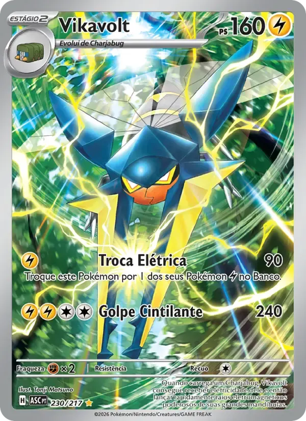 Vikavolt — Heróis Excelsos 230 Portuguese Pokémon card
