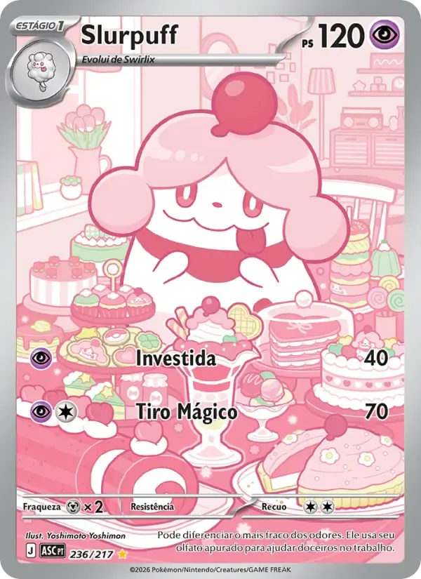 Slurpuff — Heróis Excelsos 236 Portuguese Pokémon card
