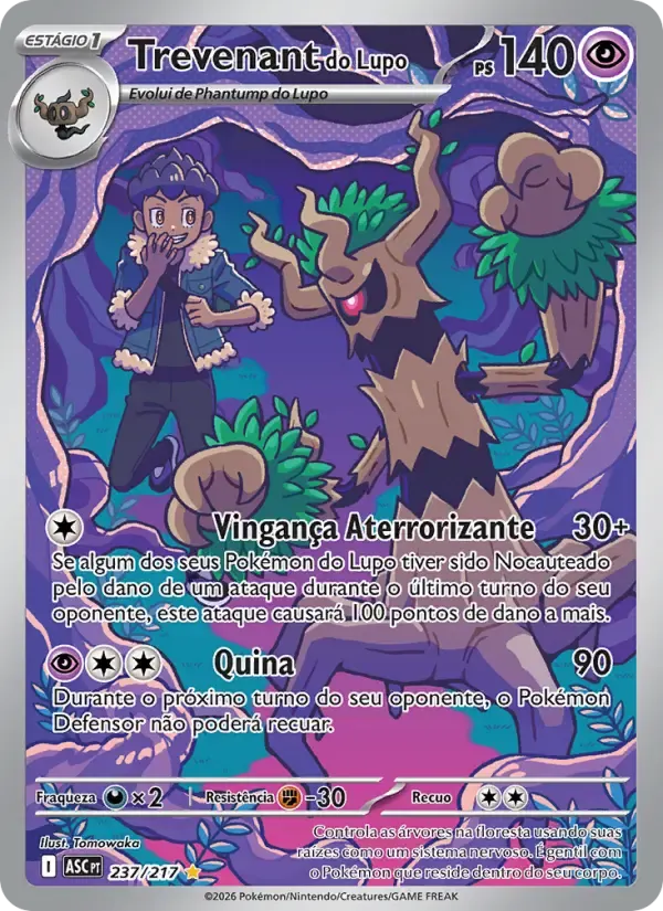 Trevenant do Lupo — Heróis Excelsos 237 Portuguese Pokémon card