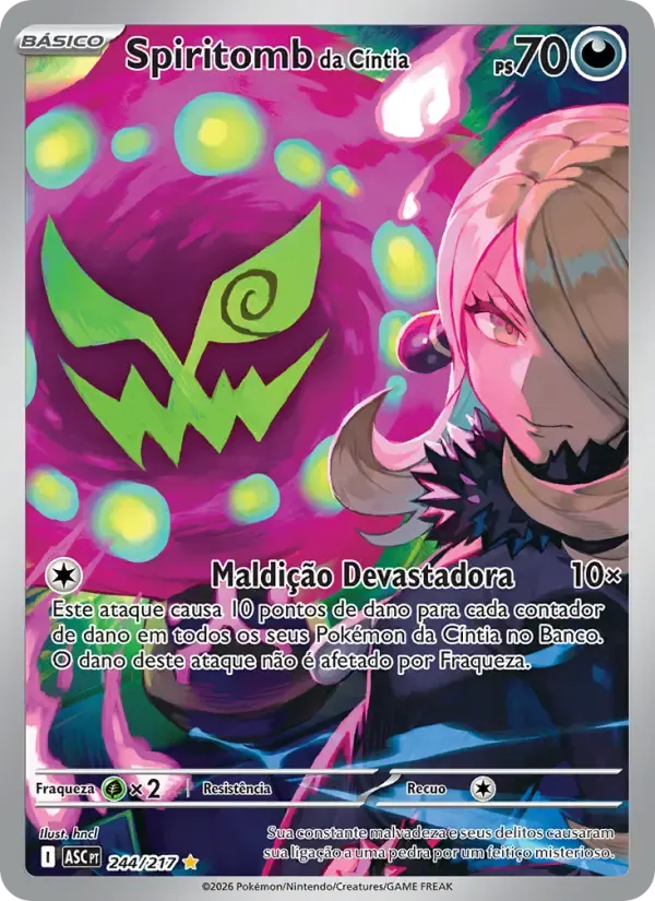 Spiritomb da Cíntia — Heróis Excelsos 244 Portuguese Pokémon card