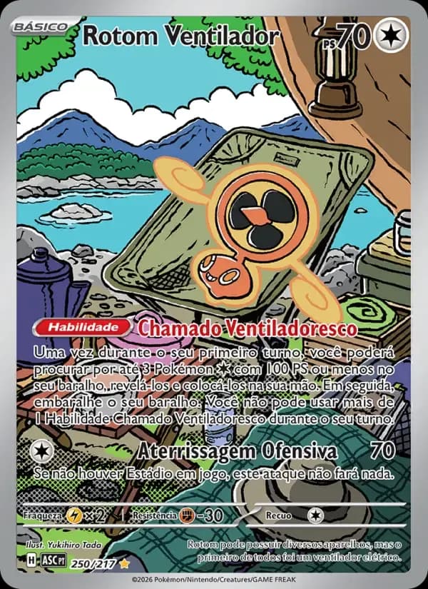 Rotom Ventilador — Heróis Excelsos 250 Portuguese Pokémon card
