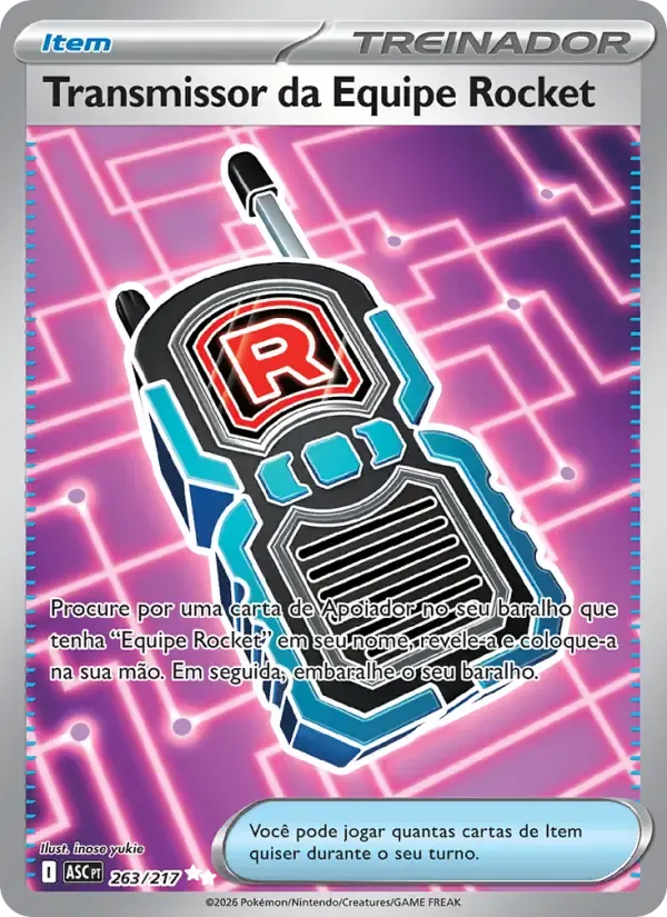 Transmissor da Equipe Rocket — Heróis Excelsos 263 Portuguese Pokémon card