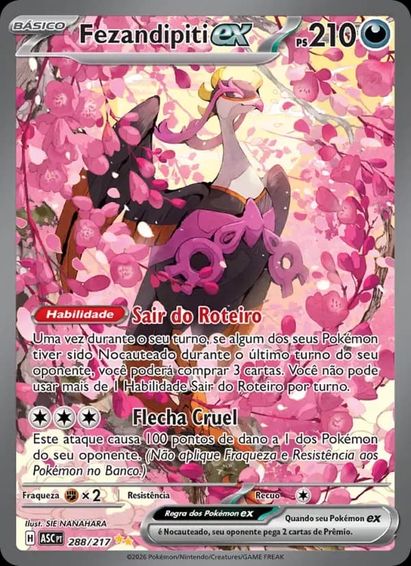 Fezandipiti ex — Heróis Excelsos 288 Portuguese Pokémon card