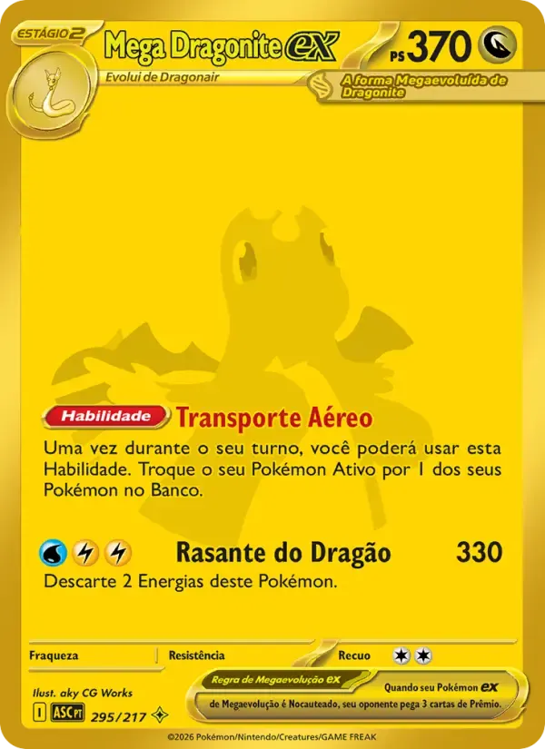 Mega Dragonite ex — Heróis Excelsos 295 Portuguese Pokémon card