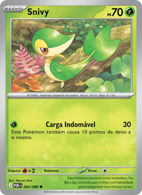 Snivy — Equilíbrio Perfeito 4 Portuguese Pokémon card
